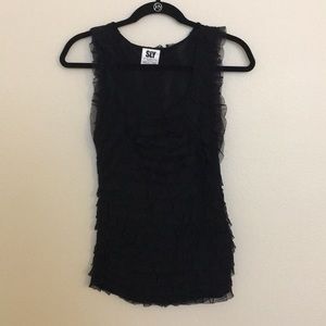 Layered Black Tank Top